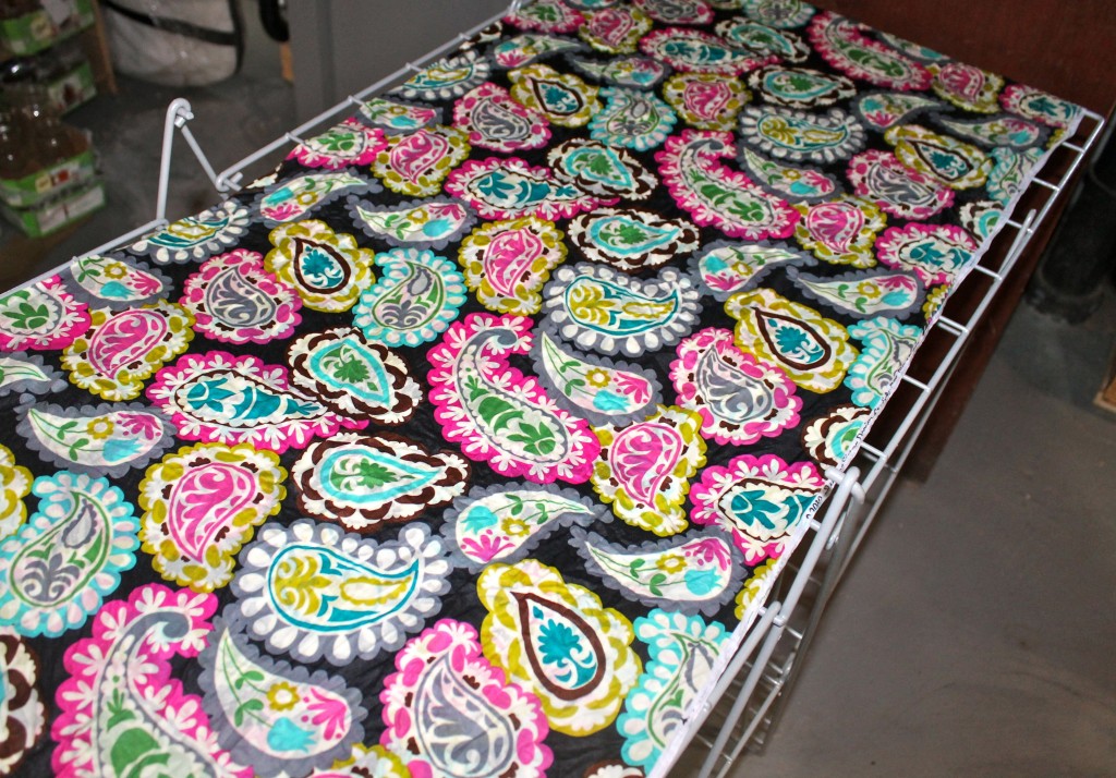 Dresser fabric drying 1024x714 - Make Your Own Drawer Liners