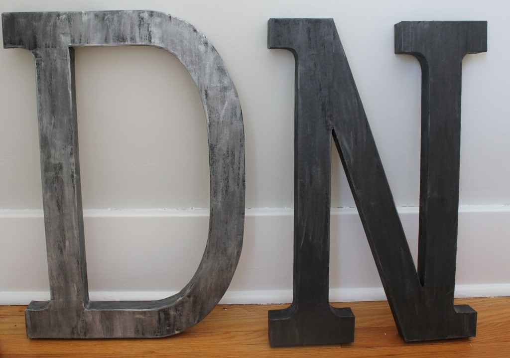 Letters 1 coat vs 1024x719 - Easy Dining Room Art Revisited