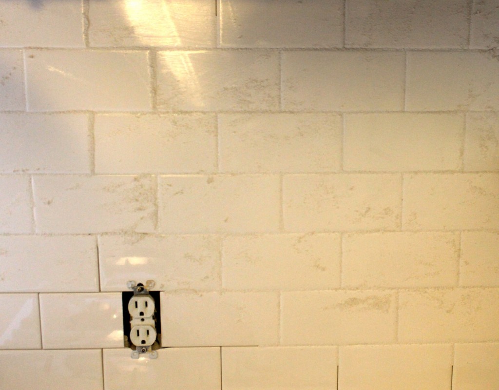 Tile grout on 1024x800 - We DIYed Subway Tile!!!