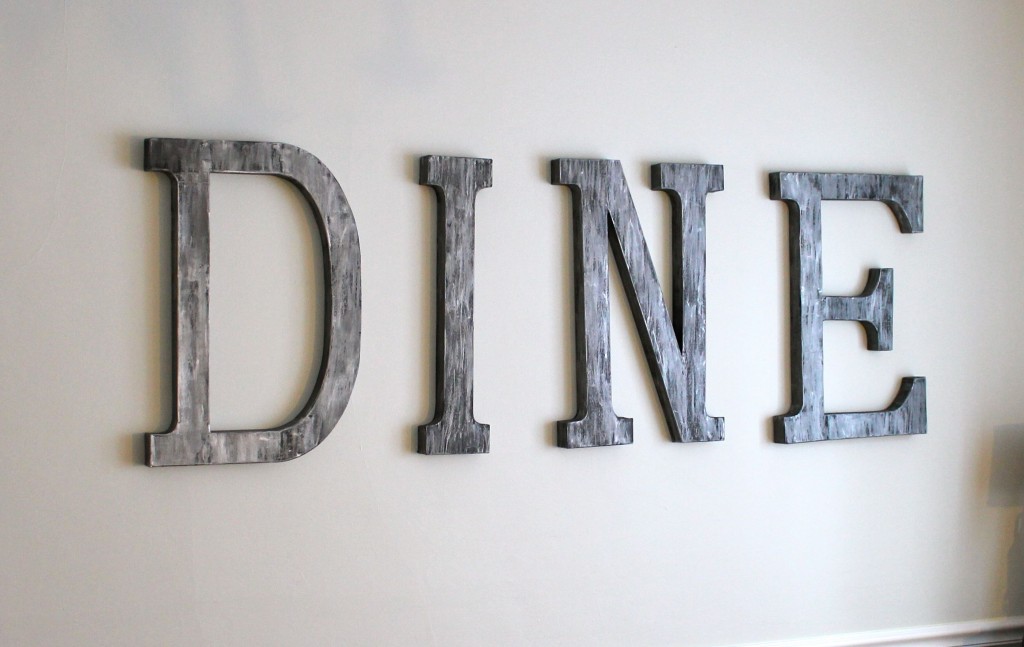DINE sign - Making Art for the Dining Room Wall
