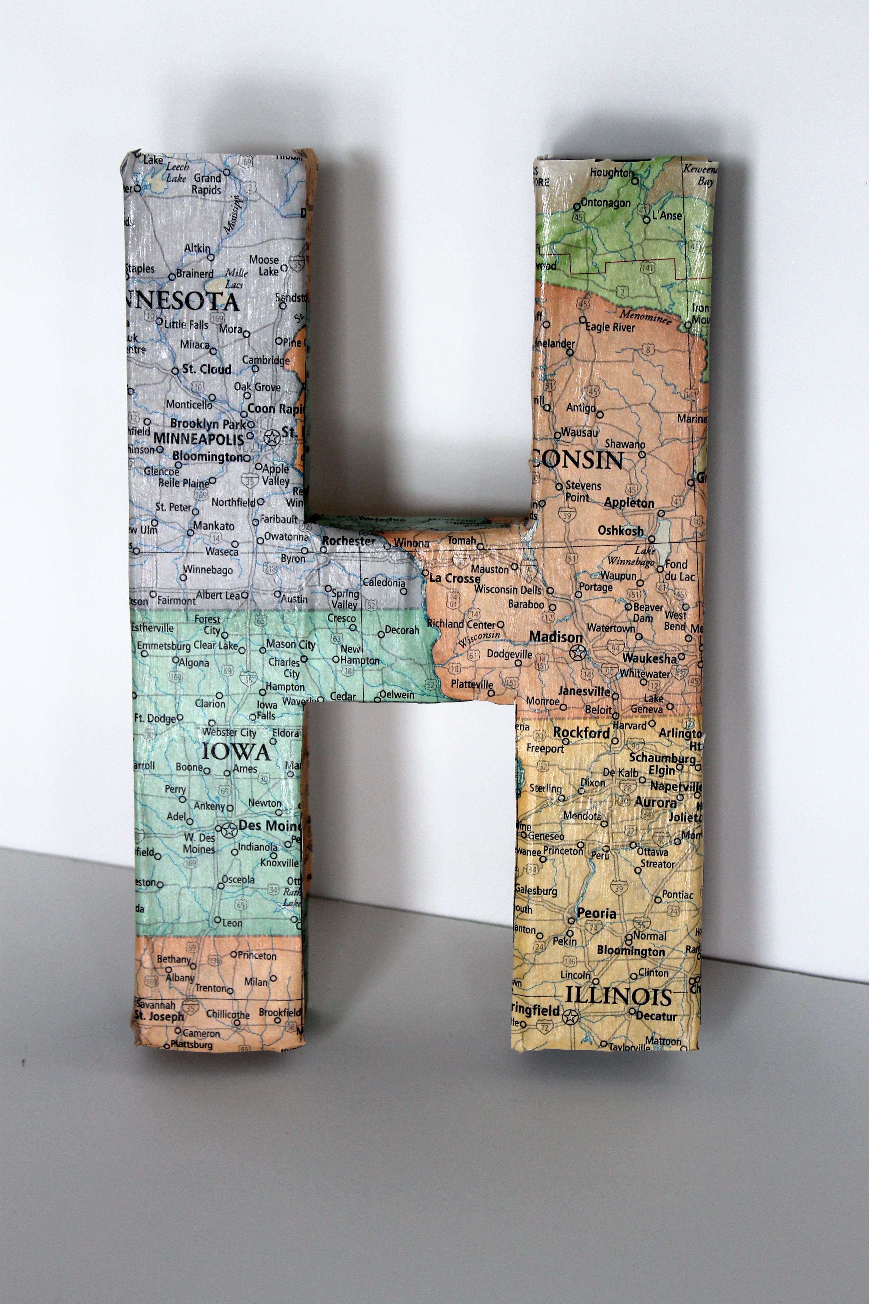 H after - Map a Letter