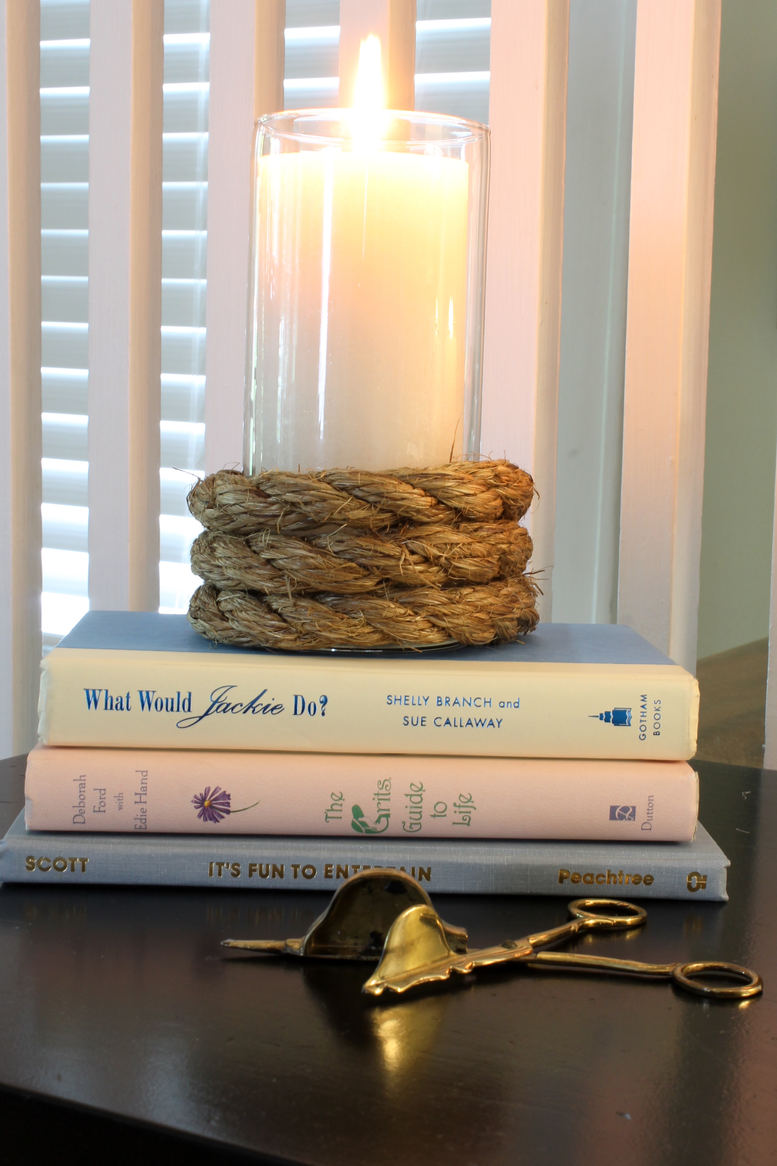 Rope after - DIY Nautical Candles