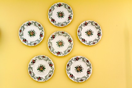 Plates on wall