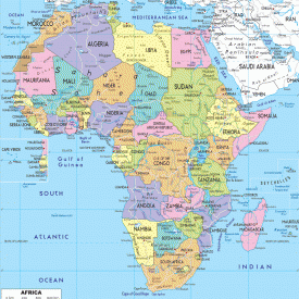 Africa Map 275x275 - I've Been Away