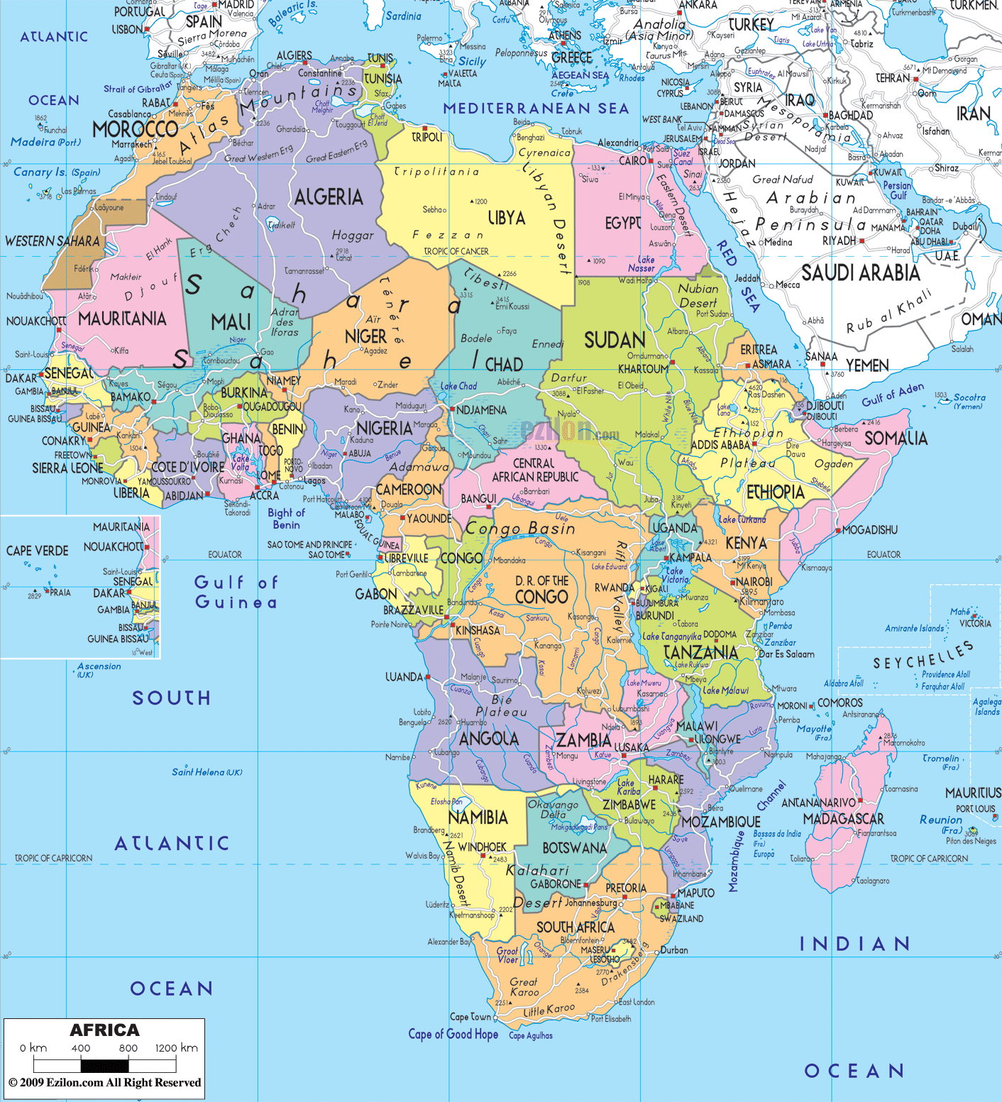 Africa Map - Our Trip to Africa