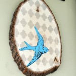 Stenciled Wood Plaque