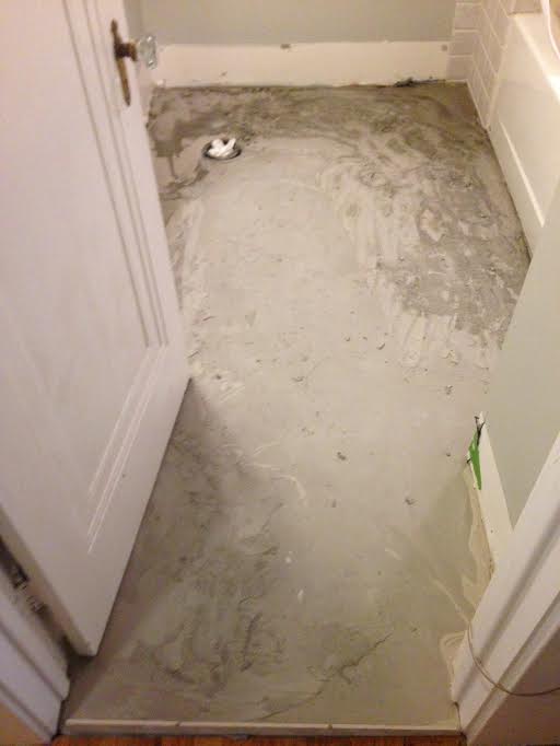 Floor after - The Bathroom Floor Continues
