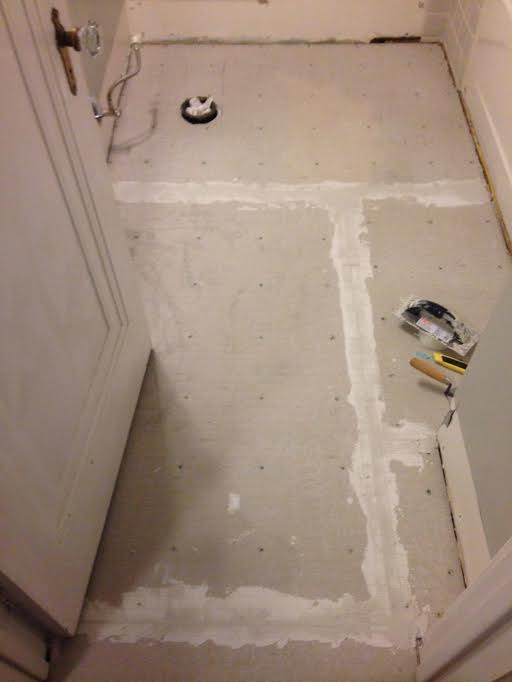 Floor backer - The Bathroom Floor Continues
