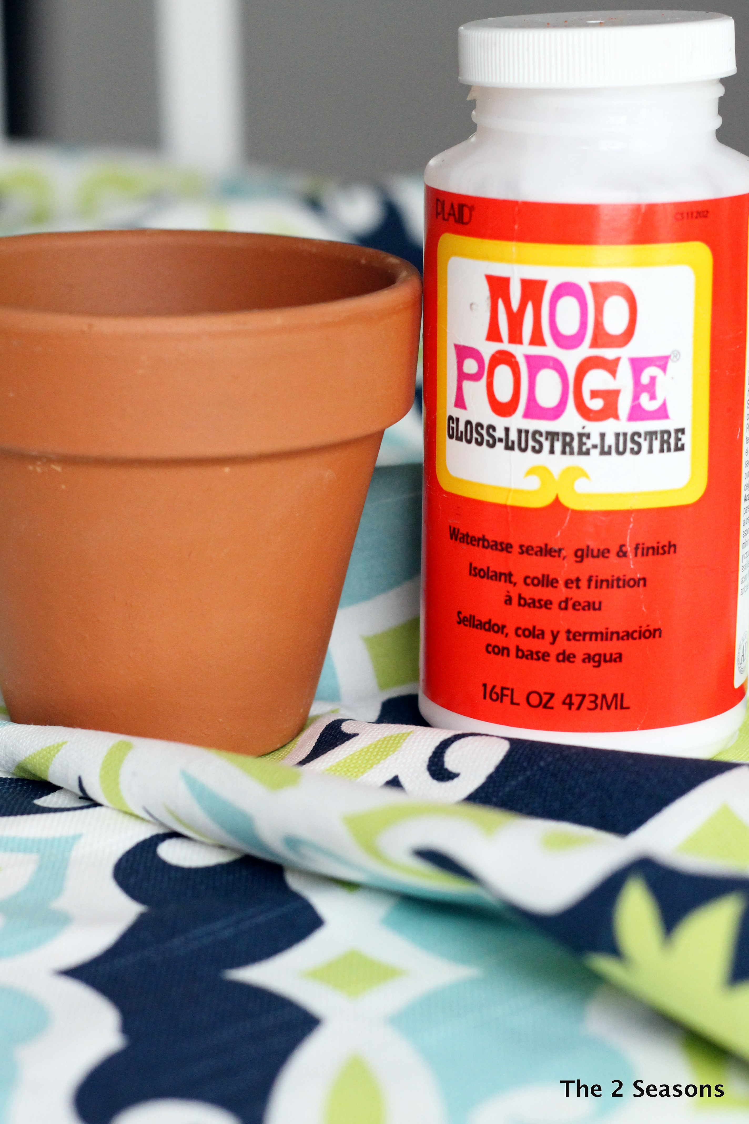 IMG 8850 - Fabric Covered Flower Pot