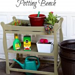 Changing table turned potting bench