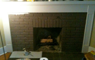 Fireplace before - Our House Before and After