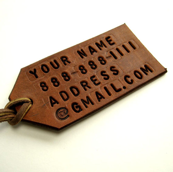 Leather Luggage Tags - Small Business Saturday Selections