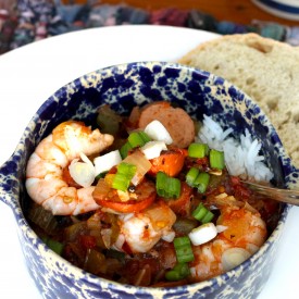 Slow cooker jambalaya with shrimp - The 2 Seasons