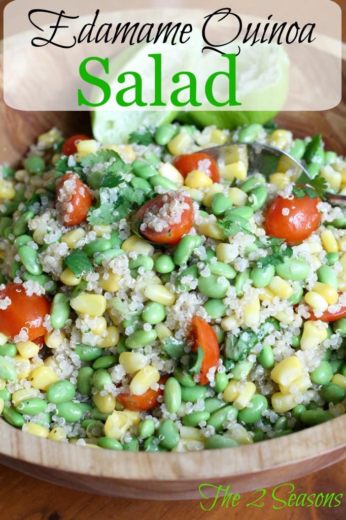 Edamame Quinoa Salad 682x1024 - Summertime Recipe RoundUp