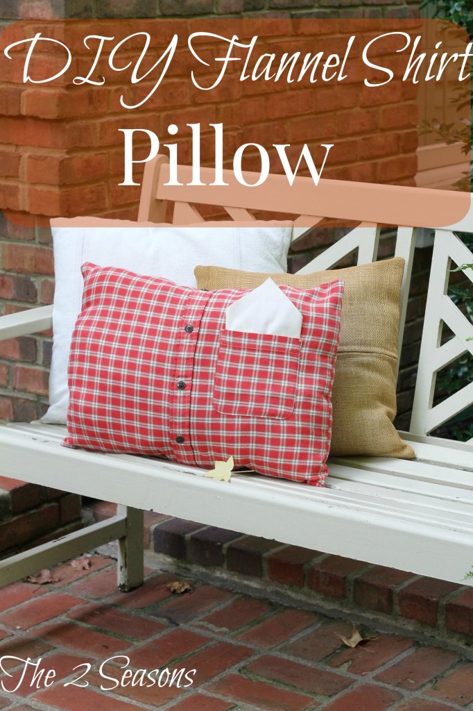 DIY Flannel Shirt Pillow 682x1024 - DIY Fall Pillow from a Flannel Shirt