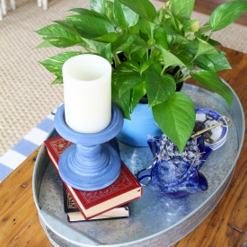 Great room summer vignette - The 2 Seasons