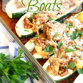Stuffed Zucchini Boats - The 2 Seasons
