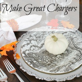 Silver Plated Trays Make Great Chargers for the Holiday Table - The 2 Seasons