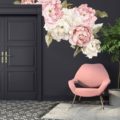 Peony Decals 120x120 - A DIY Wall of Mirrors