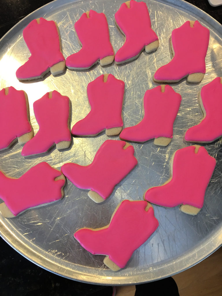 Cookies pink 768x1024 - Cowgirl Boot Sugar Cookies