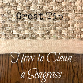 How to clean a seagrass rug border - The 2 Seasons